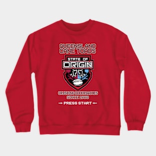 Retro Queenslamd - Pixel Art Origin - CANE TOADS Crewneck Sweatshirt